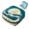 Women's Period Product Storage Pouch – Winter Snow Christmas Santa & Reindeer view 1