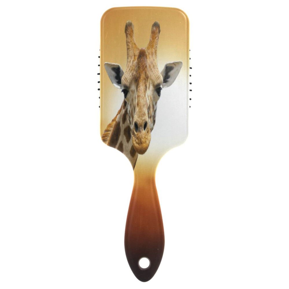 Hair Brush for Women and Girls, African Giraffe Paddle Brush with Air Cushion Comb for All Hair Types