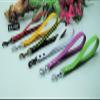 Rubberized Short Leash 20mm x 35cm with Loop (Black-Neon, Silver Carabiner) view 2