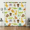 HOSIMA Forest Animal Blackout Curtains with Grommets, 2-Pack, 140 x 260 cm view 1