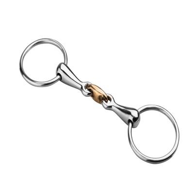 Start Double-Jointed Stainless Steel Snaffle Bit, 18 mm (14.5)