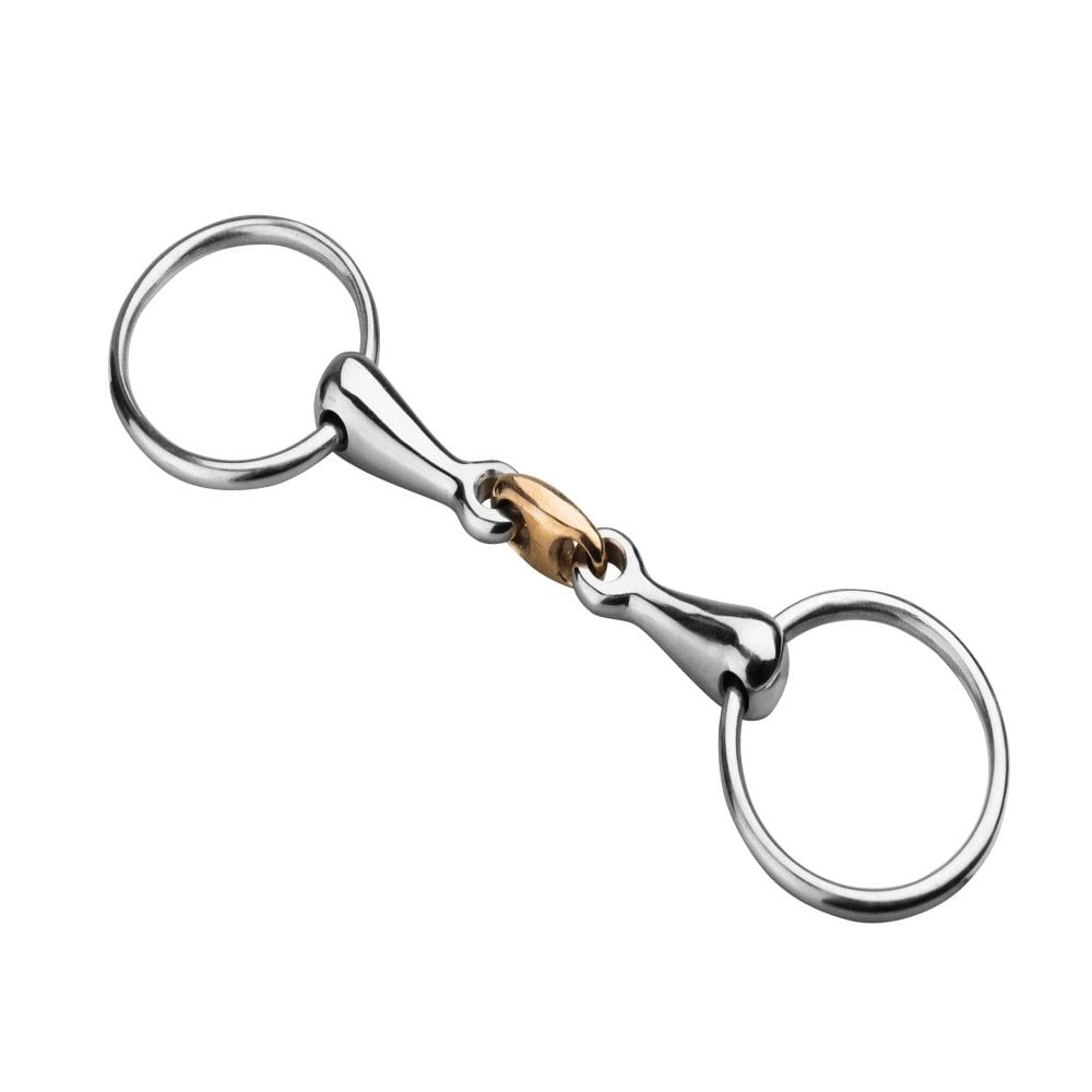 Start Double-Jointed Stainless Steel Snaffle Bit, 18 mm (14.5)