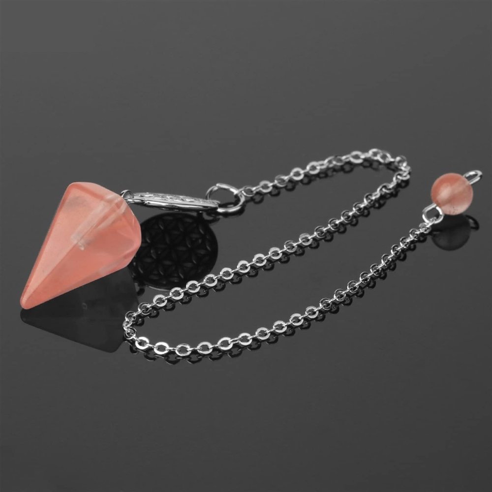 ICAMAS Crystal Pendant Flower of Life Dowsing Pendulum