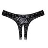 Winying Women's Open-Cup Push-Up Bra and Faux Leather Panty Lingerie Set, Black, 4XL view 4