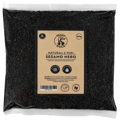 Veggy Duck - Natural Black Sesame Seeds (500g) | Hulled