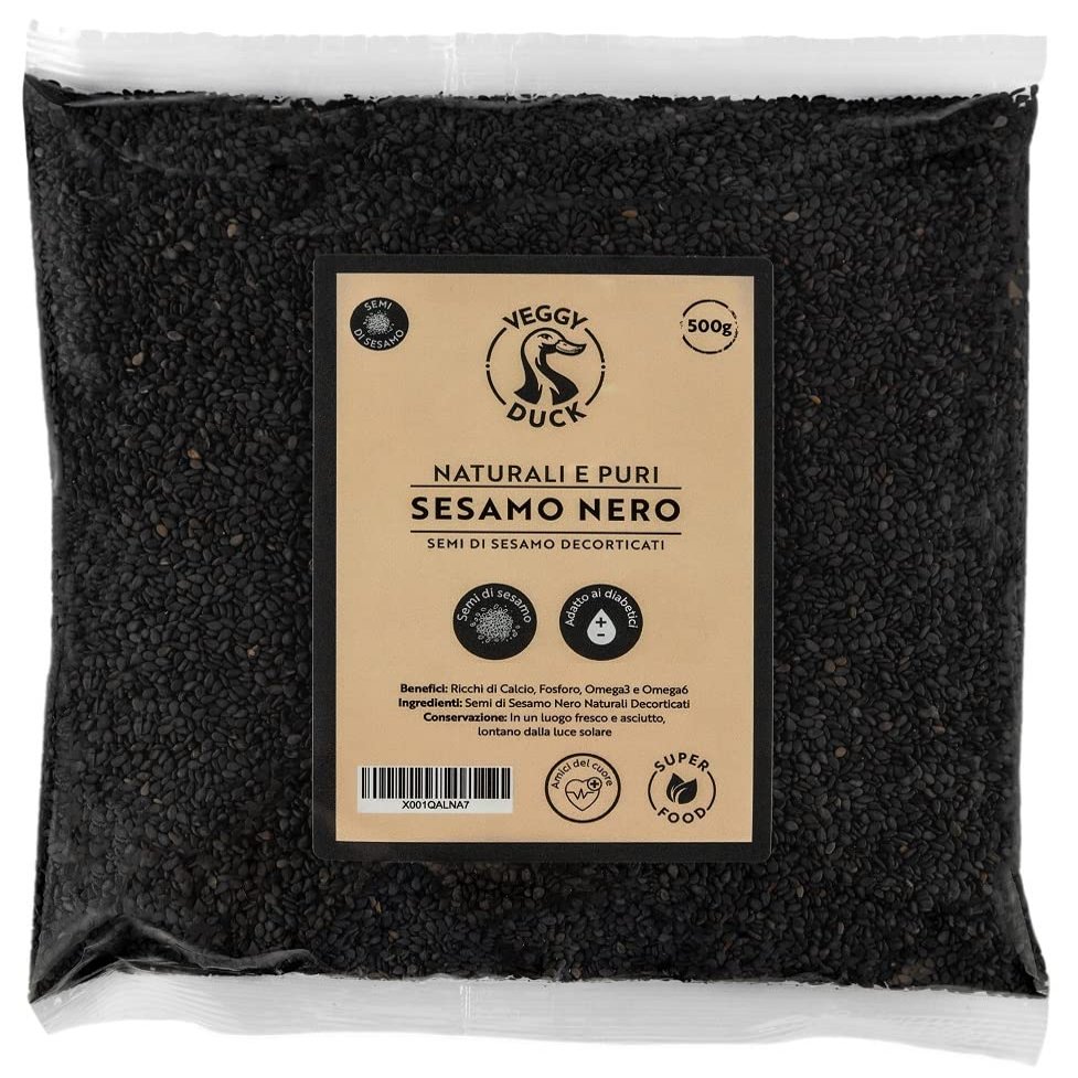 Veggy Duck - Natural Black Sesame Seeds (500g) | Hulled