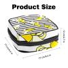 Sanitary Pad Storage Bag, Menstrual Cup Travel Organizer, Banana Stripe Pattern view 3
