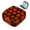 Menstrual Pad Pouch with Zipper, Feminine Hygiene Storage Bag, Basketball Texture view 1