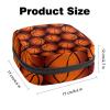 Menstrual Pad Pouch with Zipper, Feminine Hygiene Storage Bag, Basketball Texture view 3