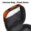Menstrual Pad Pouch with Zipper, Feminine Hygiene Storage Bag, Basketball Texture view 4