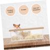 Transparent Medium Hamster Sand Bath with Acrylic and Wood view 2