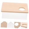 Transparent Medium Hamster Sand Bath with Acrylic and Wood view 4