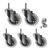 BOSUGE 75 mm (3 in) Swivel Casters, M10 Threaded Stem, Heavy-Duty, No Brake view 1