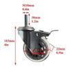 BOSUGE 75 mm (3 in) Swivel Casters, M10 Threaded Stem, Heavy-Duty, No Brake view 2