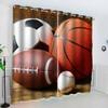 VASENA Kids' Room Basketball Curtains with Grommets, Blackout 2-Pack, 150 x 166 cm view 3