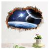 Opaeroo 3D Space Galaxy Wall Sticker with Broken-Wall Planet Design view 1