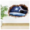 Opaeroo 3D Space Galaxy Wall Sticker with Broken-Wall Planet Design view 2