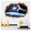 Opaeroo 3D Space Galaxy Wall Sticker with Broken-Wall Planet Design view 3