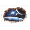 Opaeroo 3D Space Galaxy Wall Sticker with Broken-Wall Planet Design view 4