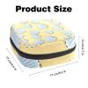 Sanitary Pad Storage Bag, Cute Shell Pattern, Yellow, Portable Period Pouch view 3