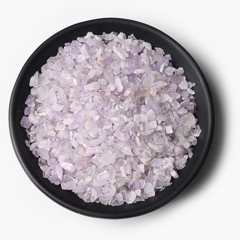 HZLXF1 35 mm Irregular Natural Gravel Chips for Home Decor and Aquariums, No. 21 Purple Jade, 100 g
