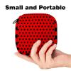 Sanitary Pad Storage Bag, Polka Dot, Red and White view 2