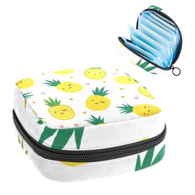 Portable Period Storage Bag - Cute Pineapple Design