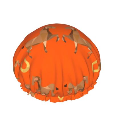 Reusable Stretch-Edge Shower Cap for Women, Vintage Horse Racing Design