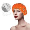 Reusable Stretch-Edge Shower Cap for Women, Vintage Horse Racing Design view 3