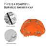Reusable Stretch-Edge Shower Cap for Women, Vintage Horse Racing Design view 4