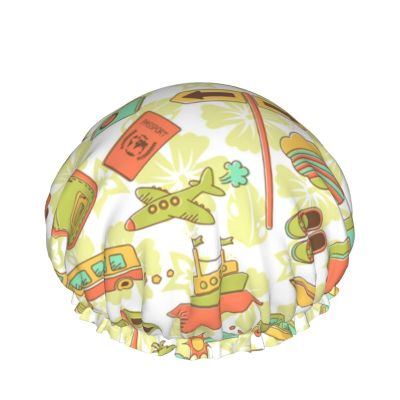 Women’s Reusable Double-Layer Waterproof Shower Cap