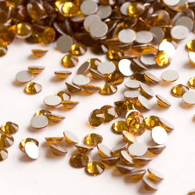 2058SS3–SS34 Topaz Non-Crystal Top Stone Nail Art Flatback Rhinestones for Nails, SS4, 1,440 Pieces