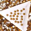 2058SS3–SS34 Topaz Non-Crystal Top Stone Nail Art Flatback Rhinestones for Nails, SS4, 1,440 Pieces view 2