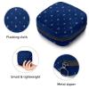 Portable Menstrual Product Storage Bag, Navy Blue Floral, Zipper Pouch view 3