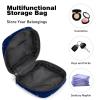 Portable Menstrual Product Storage Bag, Navy Blue Floral, Zipper Pouch view 4