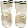 Black and White Latex Socks, 0.4 mm Rubber, Sizes S–XL, Black, L view 1