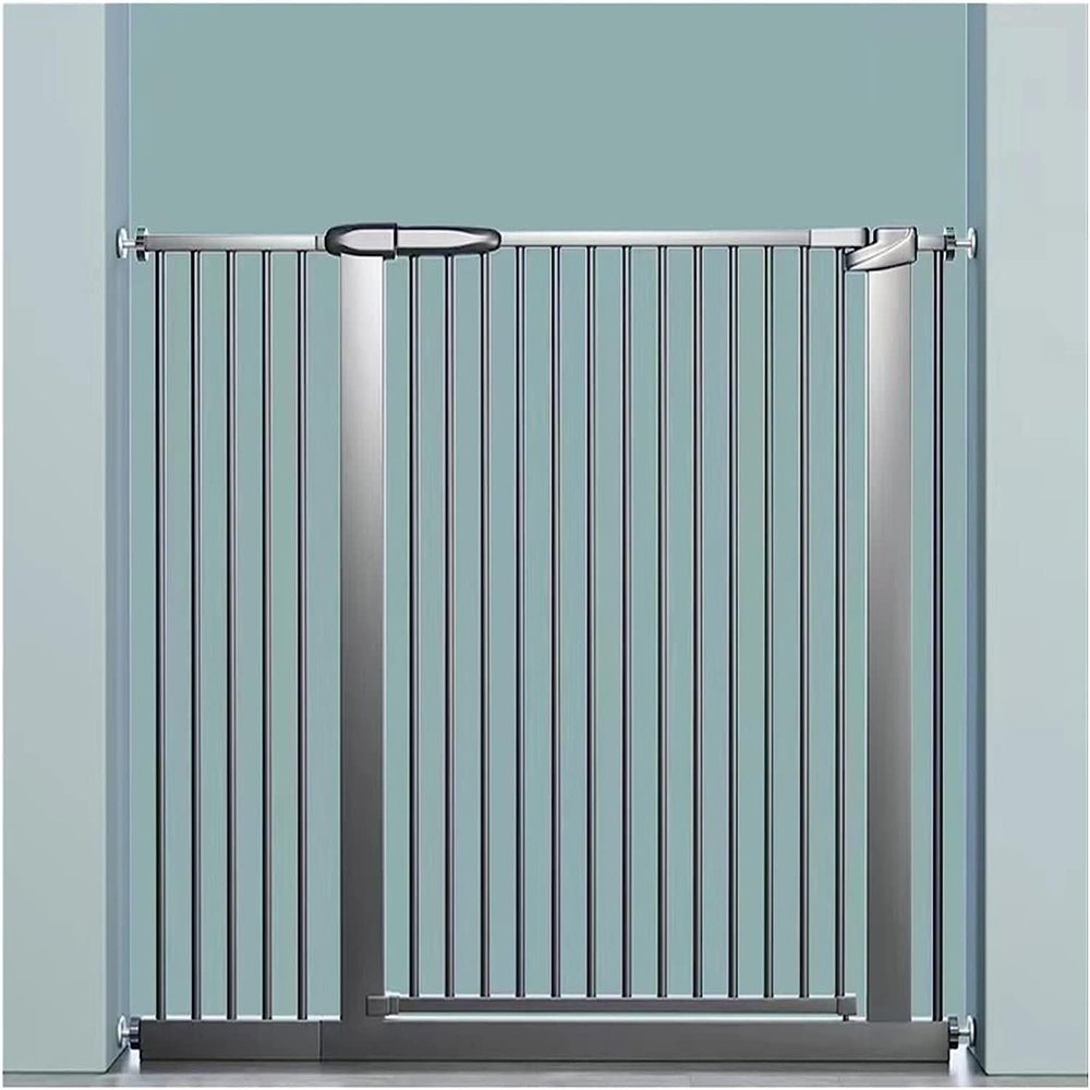 Samnuerly Pet Safety Gate, Extra-Tall 103 cm Dog Stair Gate, 90° Auto-Close, 3.5 cm Railing Gaps, 2 Colors