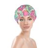 Pink Donut Shower Caps for Women and Girls view 3