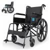 Folding Lightweight Travel Wheelchair, 41 cm Seat Width, Drum Brakes view 1