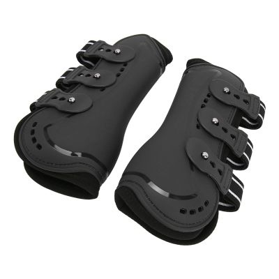 Rosvola Horse Front Leg Boots, Impact-Resistant Leg Protection, Easy to Attach, Breathable, Shock-Absorbing, for Show Jumping and Training (M)