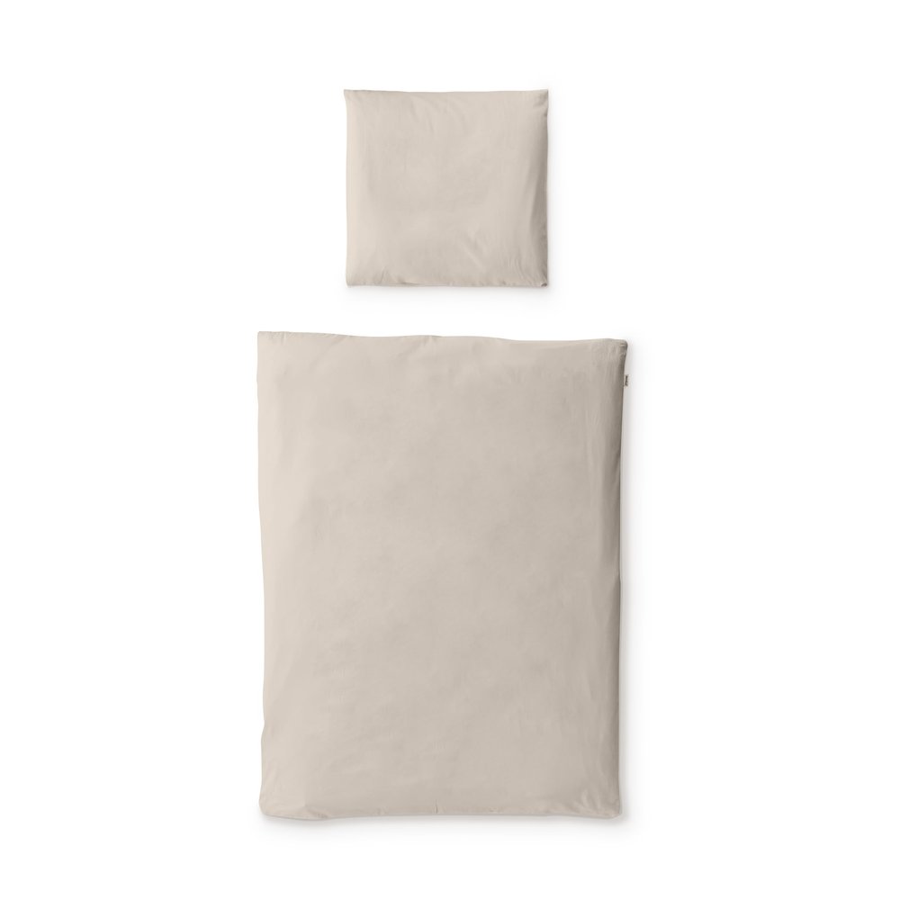 Ehrenkind Renforcé Bedding Set | 100% Organic Cotton | STANDARD 100 by OEKO-TEX | Beige, 200 x 135 cm + 80 x 80 cm