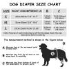 Andiker Reusable Female Dog Diapers, Highly Absorbent, Adjustable and Washable, Paw Prints, M view 2