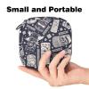 Zippered Menstrual Pad Pouch for Women and Girls, Aloha Tiki Pattern view 2