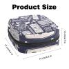 Zippered Menstrual Pad Pouch for Women and Girls, Aloha Tiki Pattern view 3