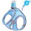 Pet Dog Harness and Leash Set, Reflective Breathable Adjustable Comfort Puppy Harness for Outdoor Travel (Blue, L) view 1