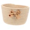 Cabilock Woven Storage Basket with Bow, Small Cotton Rope Basket view 1
