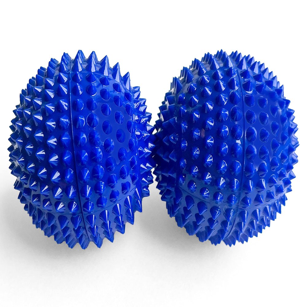 2x DBT Skills Hedgehog Ball | Magnetic High-Stress Acupressure Ball | Matte Blue | 47 mm Diameter