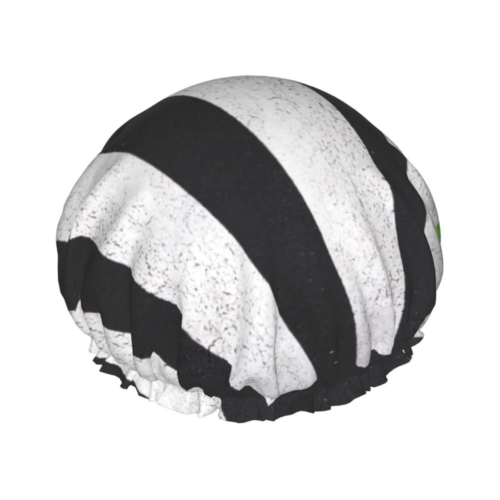 Rainbow Umbrella on Zebra Crossing Shower Cap, Reusable and Waterproof