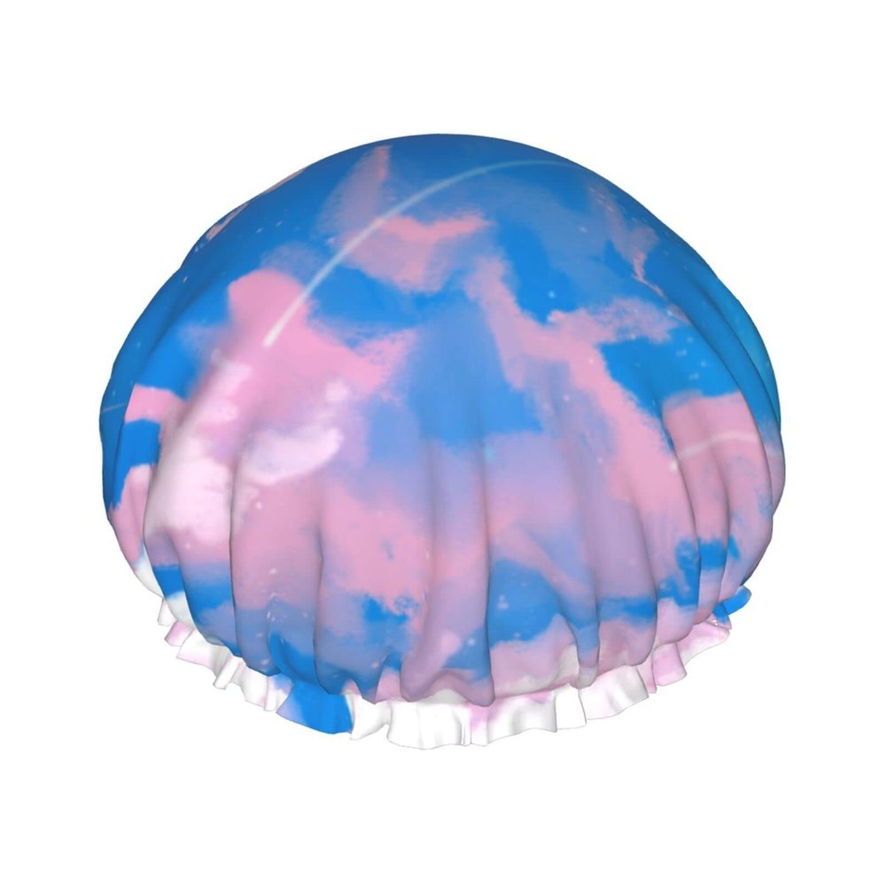 Sky Reusable Waterproof Washable Adjustable Shower Cap for Women, All Hair Lengths