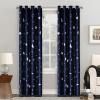 XIANGPEIFBH Shimmering Stars and Moon Blackout Curtains for Kids' Room, Custom Size 133 W x 241 H cm, Set of 2 view 1